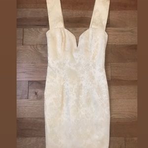 Jessica McClintock Off White Formal Mini Dress